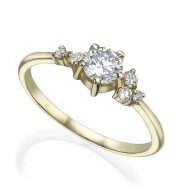 טבעת זהב עם יהלום